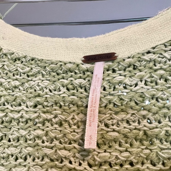 Oversized Free People Heather green summer sweater, small - Picture 3 of 4